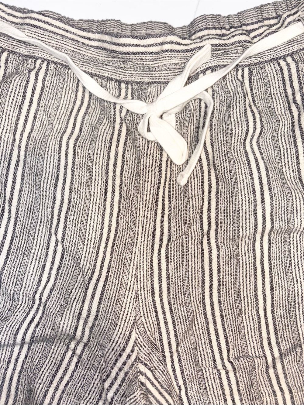 Lane Bryant Striped Linen-Blend Drawstring Shorts 14-16 - Picture 5 of 12